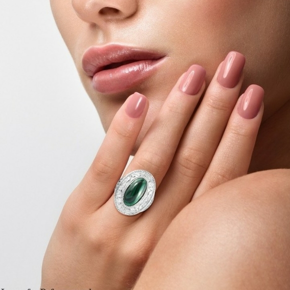 NWT African Malachite Ring Size 8 - Picture 11 of 12